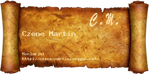 Czene Martin névjegykártya