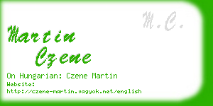 martin czene business card